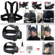 LEKNES Common Outdoor Sports Essentials Kit for GoPro Hero 4 3+ 3 2 1 and Sj4000 Sj5000 Sport camera in Parachuting Diving Surfing Rowing Running