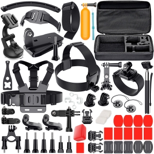 LEKNES Camera Accessory Kit for GoPro Hero 5/Hero 5 Session/4/3+/3/2/1 SJ4000 SJ5000 SJ6000 DBPOWER AKASO Xiaomi Yi APEMAN WiMiUS Lightdow Campark 